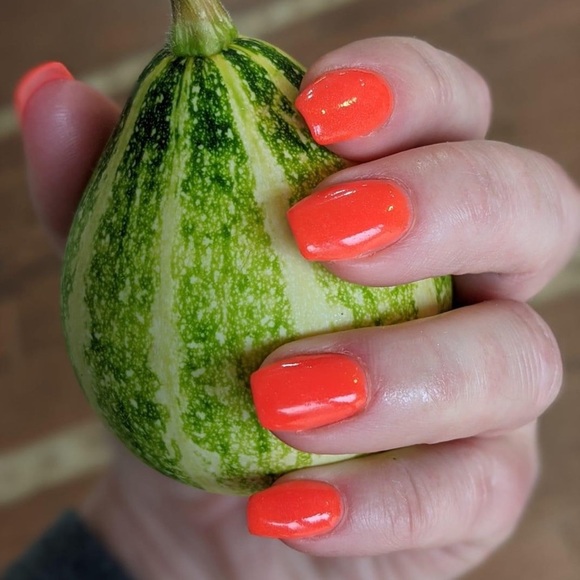 Sparkle & Co. Bright Neon Orange Fright This Way Nail Dip Nwt - Picture 3 of 6